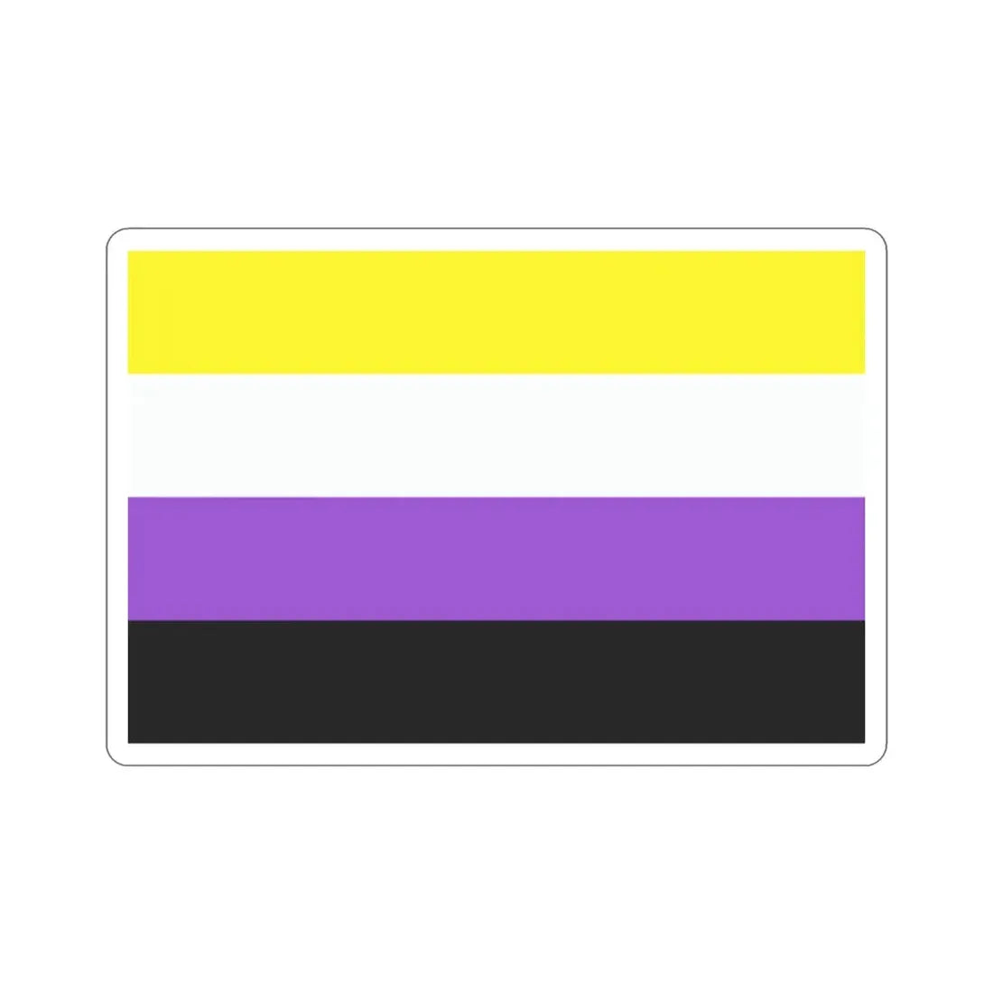 Nonbinary Pride Flag STICKER Vinyl Die-Cut Decal - The Sticker Space