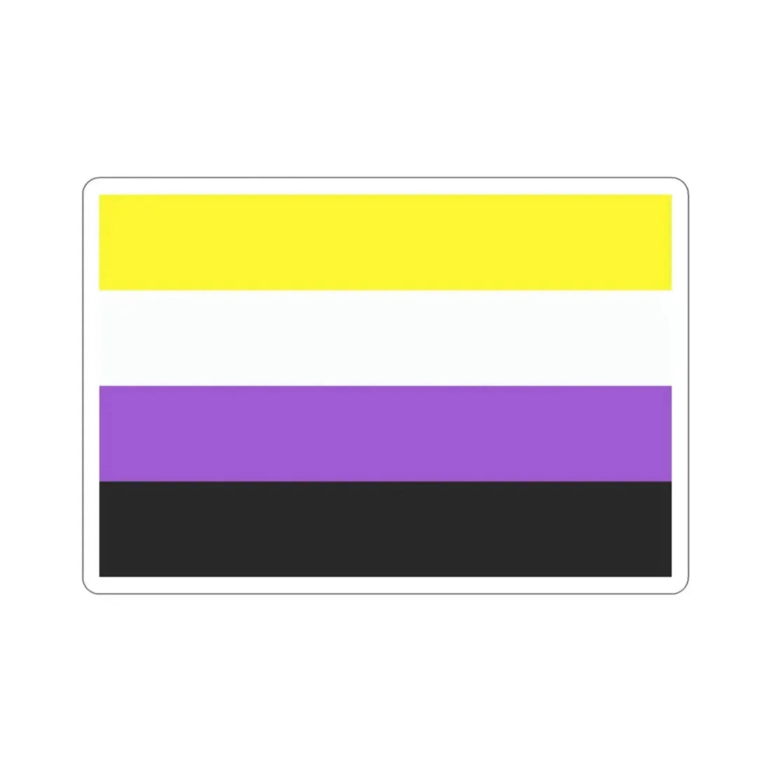 Nonbinary Pride Flag STICKER Vinyl Die-Cut Decal - The Sticker Space