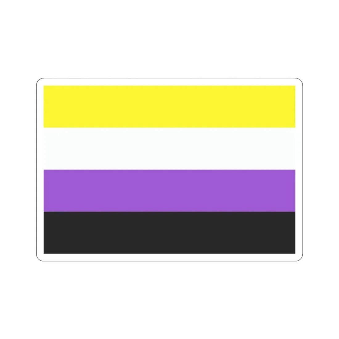 Nonbinary Pride Flag STICKER Vinyl Die-Cut Decal - The Sticker Space