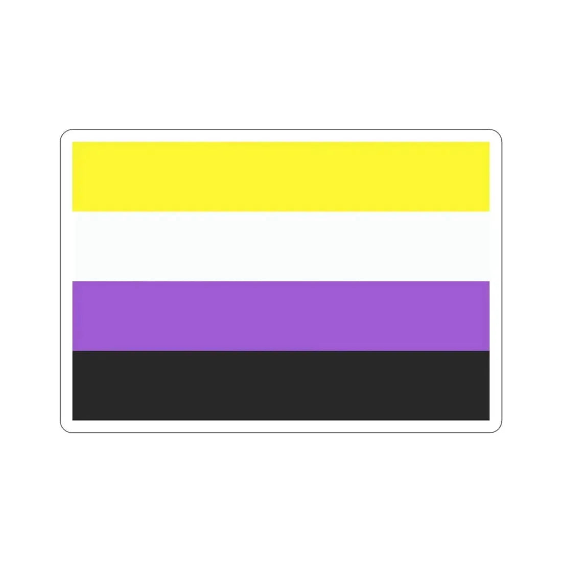 Nonbinary Pride Flag STICKER Vinyl Die-Cut Decal - The Sticker Space