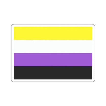 Nonbinary Pride Flag STICKER Vinyl Die-Cut Decal - The Sticker Space