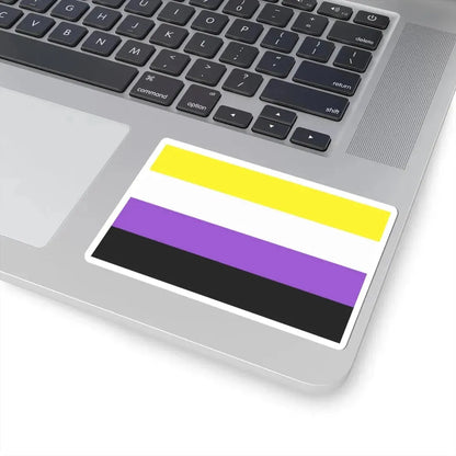 Nonbinary Pride Flag - STICKER Vinyl Kiss-Cut Decal - The Sticker Space