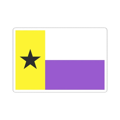Nonbinary Texas flag (United States) STICKER Vinyl Kiss-Cut Decal 4 Inch White - The Sticker Space