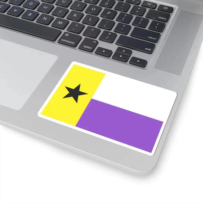 Nonbinary Texas flag (United States) STICKER Vinyl Kiss-Cut Decal - The Sticker Space