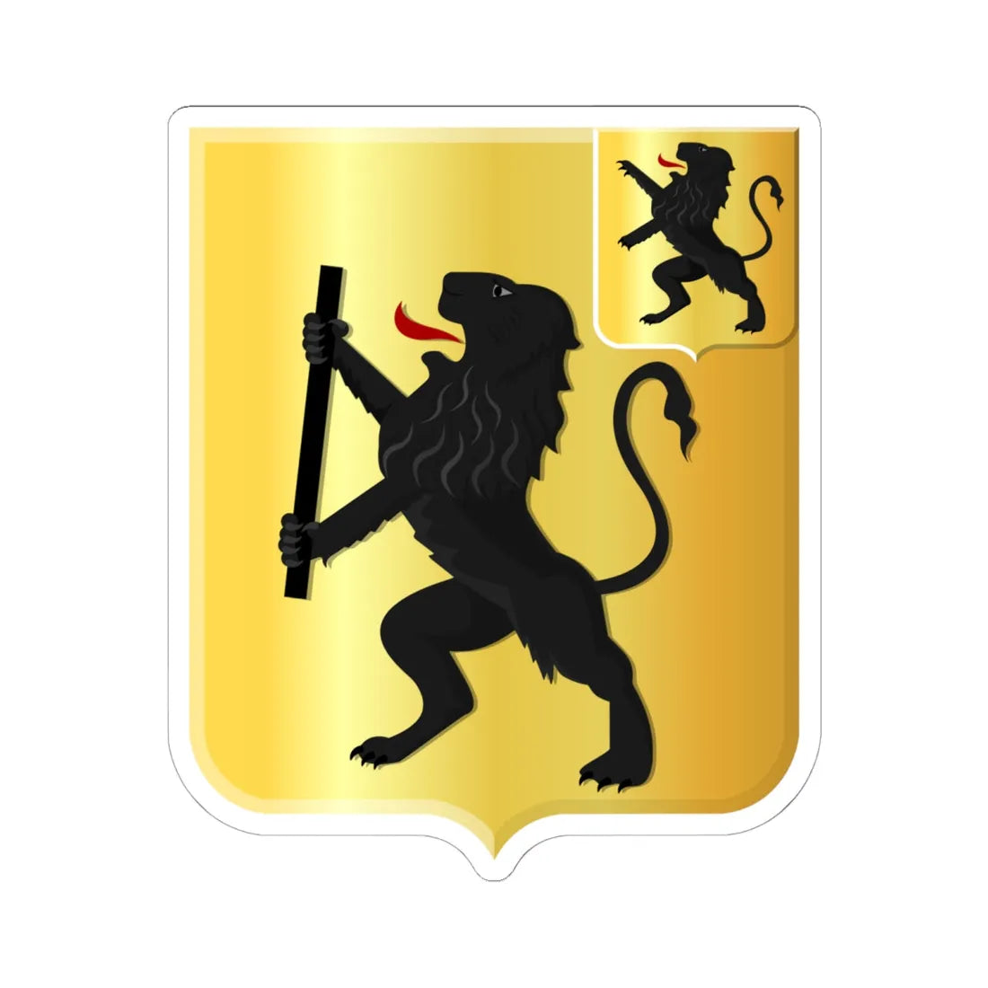 Noord Scharwoude wapen (Netherlands) (Coat of Arms) STICKER Vinyl Kiss-Cut Decal 6 Inch White - The Sticker Space