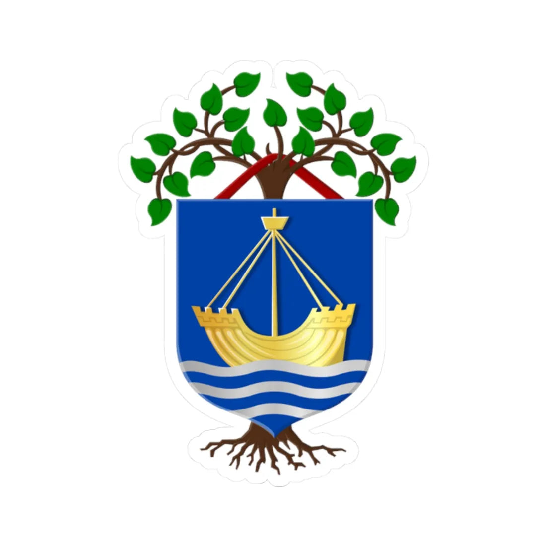 Noorder Koggenland wapen (Netherlands) (Coat of Arms) STICKER Vinyl Kiss-Cut Decal 2 Inch White - The Sticker Space