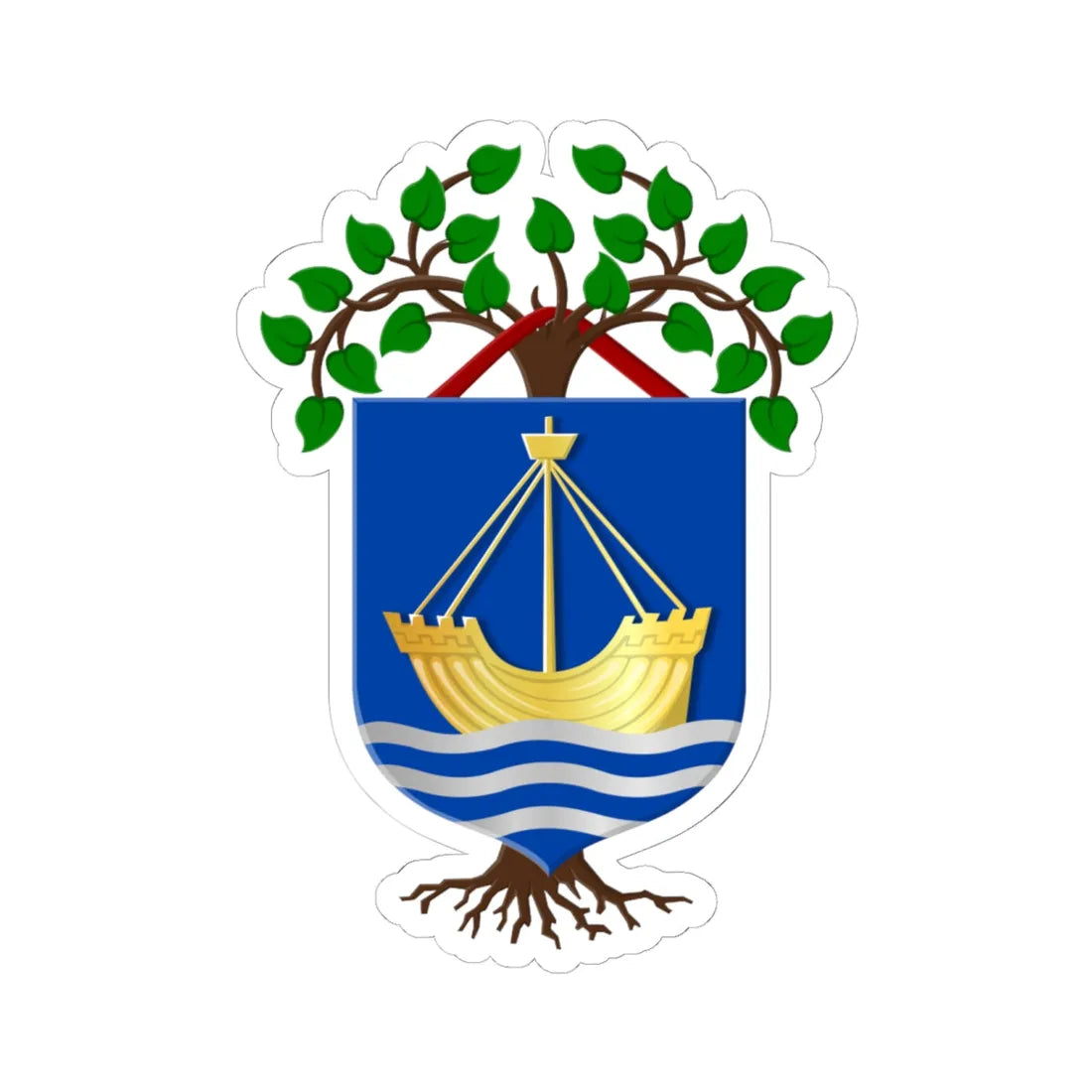 Noorder Koggenland wapen (Netherlands) (Coat of Arms) STICKER Vinyl Kiss-Cut Decal 6 Inch White - The Sticker Space