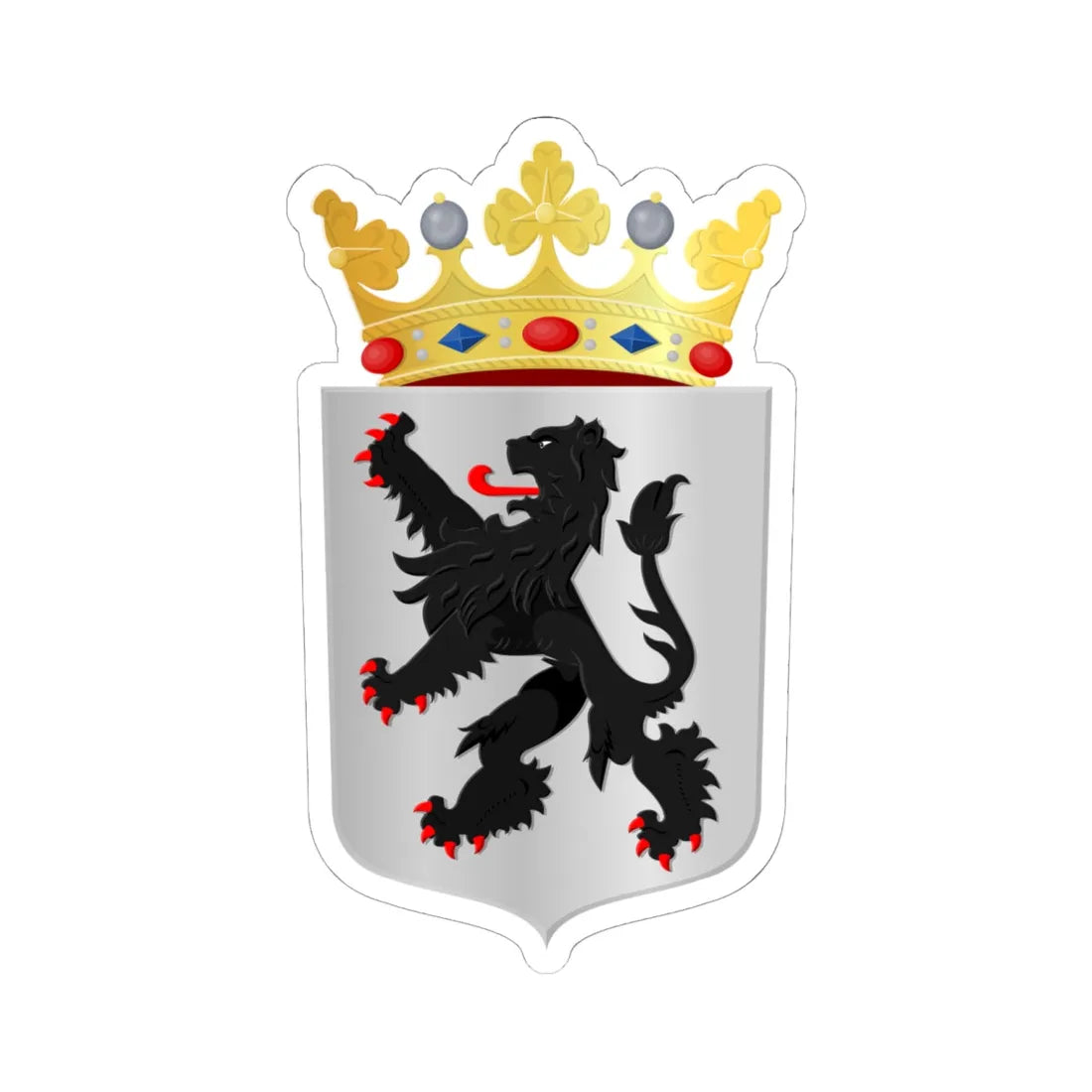 Noordwijk wapen 2019 (Netherlands) (Coat of Arms) STICKER Vinyl Kiss-Cut Decal 6 Inch White - The Sticker Space