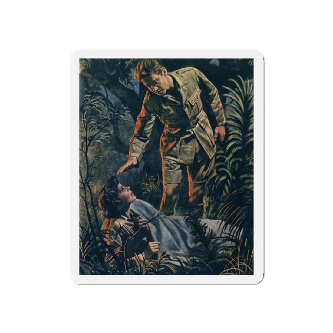 Nor Moon By Night by Joy Packer, Woman magazine, 1957 (Magazine Illustration) Refrigerator Magnet - The Sticker Space