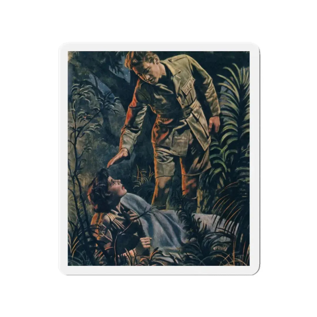 Nor Moon By Night by Joy Packer, Woman magazine, 1957 (Magazine Illustration) Refrigerator Magnet - The Sticker Space