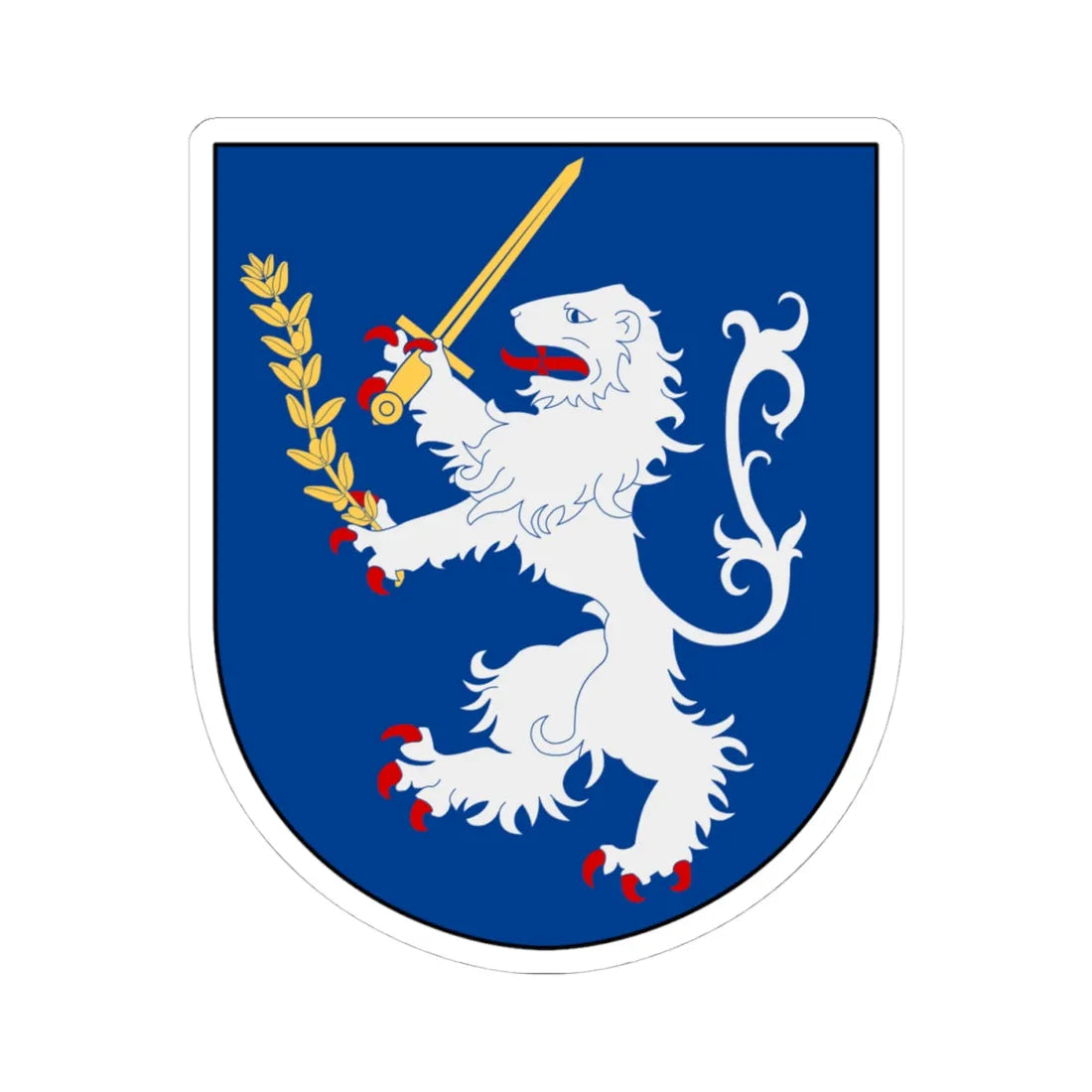 Nordic Battlegroup vapen (Sweden) (Coat of Arms) STICKER Vinyl Kiss-Cut Decal 4 Inch White - The Sticker Space