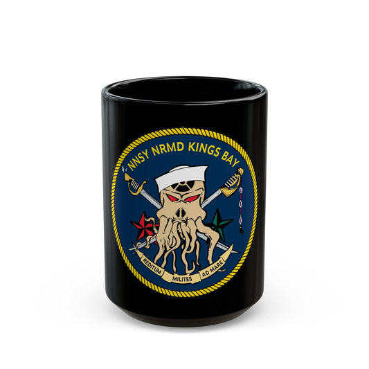 Norfolk Naval Shipyard Kings Bay Georgia Squids (U.S. Navy) Black Coffee Mug-15oz-The Sticker Space