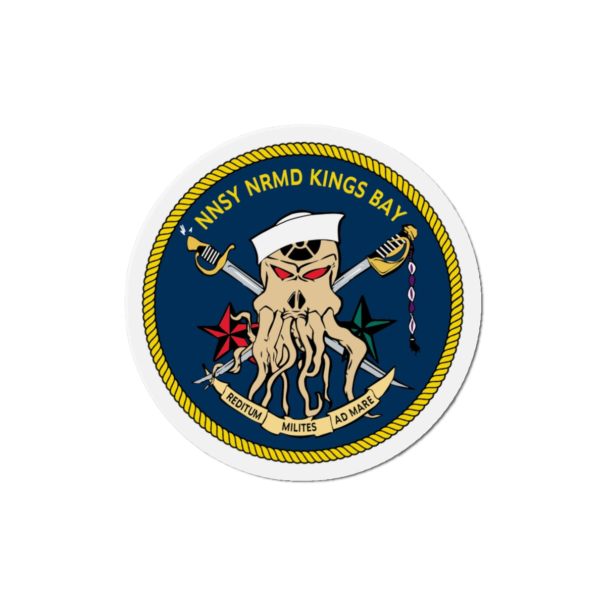 Norfolk Naval Shipyard Kings Bay Georgia Squids (U.S. Navy) Die-Cut Magnet-6 × 6"-The Sticker Space