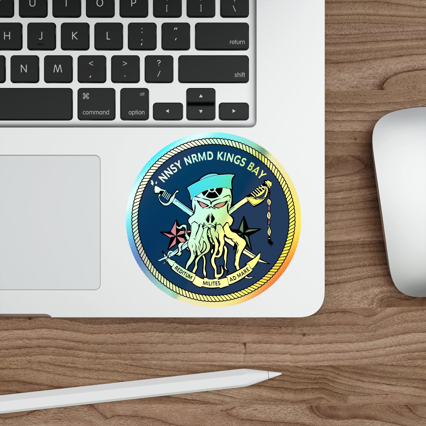 Norfolk Naval Shipyard Kings Bay Georgia Squids (U.S. Navy) Holographic STICKER Die-Cut Vinyl Decal-The Sticker Space