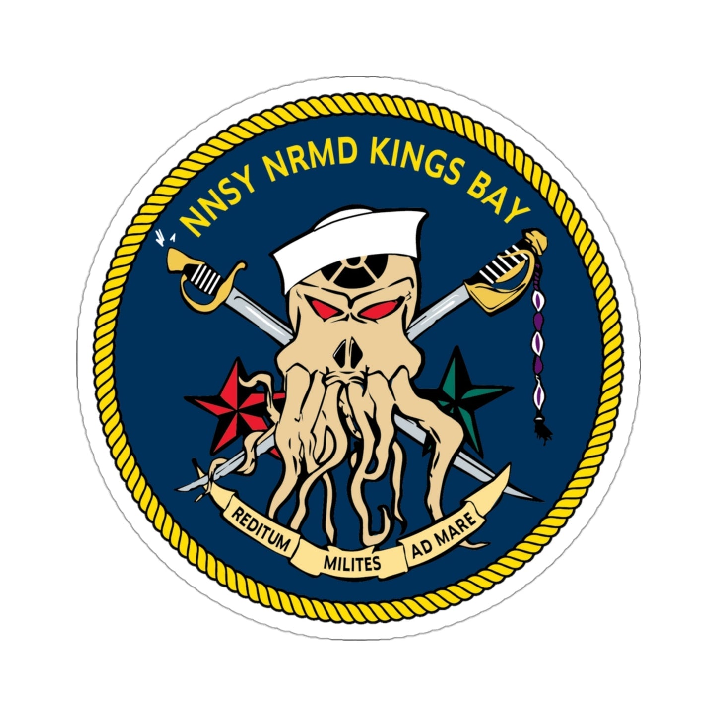 Norfolk Naval Shipyard Kings Bay Georgia Squids (U.S. Navy) STICKER Vinyl Die-Cut Decal-3 Inch-The Sticker Space