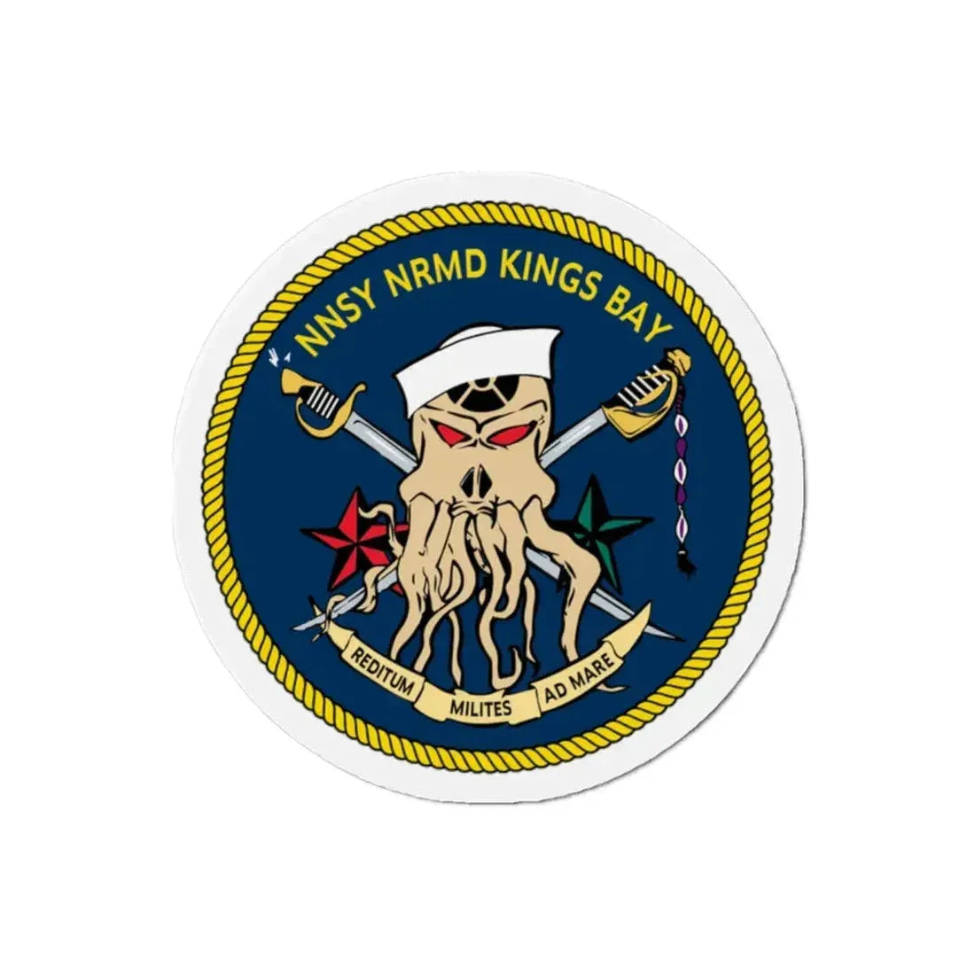 Norfolk Naval Shipyard Kings Bay Georgia Squids (U.S. Navy) Refrigerator Magnet 2 Inch - The Sticker Space
