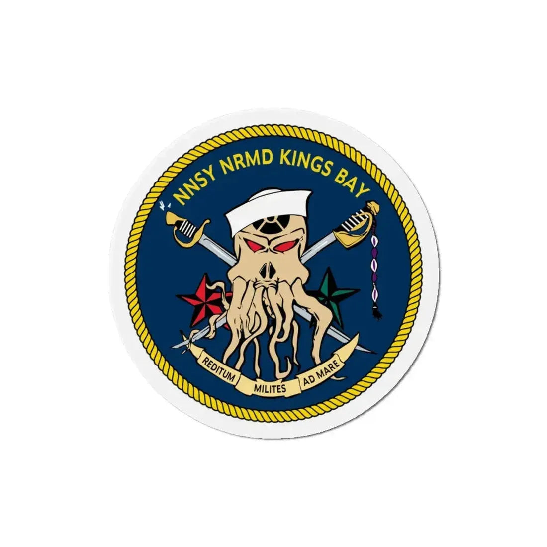Norfolk Naval Shipyard Kings Bay Georgia Squids (U.S. Navy) Refrigerator Magnet 4 Inch - The Sticker Space