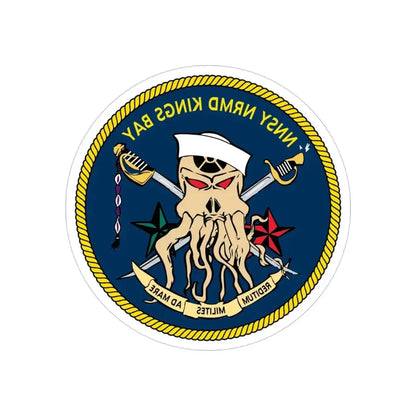 Norfolk Naval Shipyard Kings Bay Georgia Squids (U.S. Navy) REVERSE PRINT Transparent Die-Cut STICKER 3 Inch Die-Cut Transparent - The Sticker Space