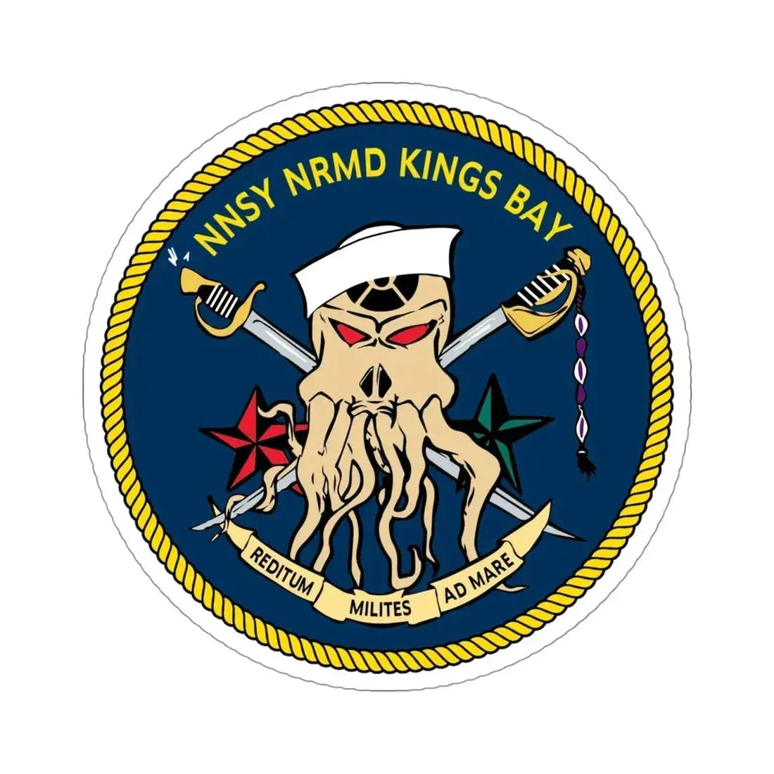 Norfolk Naval Shipyard Kings Bay Georgia Squids (U.S. Navy) STICKER Vinyl Die-Cut Decal 4 Inch - The Sticker Space