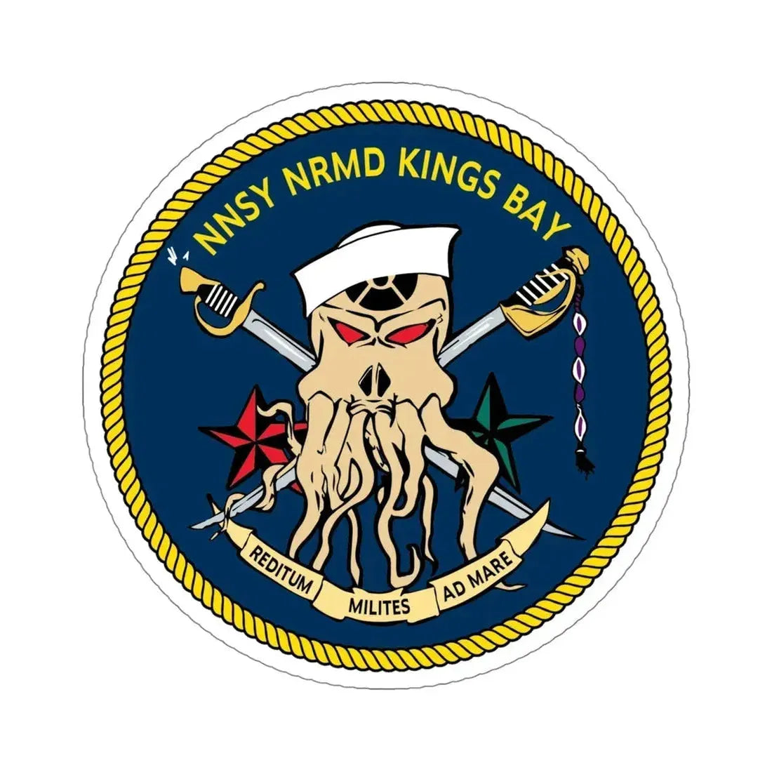 Norfolk Naval Shipyard Kings Bay Georgia Squids (U.S. Navy) STICKER Vinyl Die-Cut Decal 5 Inch - The Sticker Space