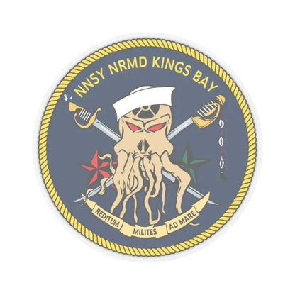 Norfolk Naval Shipyard Kings Bay Georgia Squids (U.S. Navy) STICKER Vinyl Kiss-Cut Decal 3 Inch Transparent - The Sticker Space