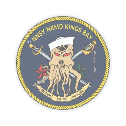 Norfolk Naval Shipyard Kings Bay Georgia Squids (U.S. Navy) STICKER Vinyl Kiss-Cut Decal 4 Inch Transparent - The Sticker Space