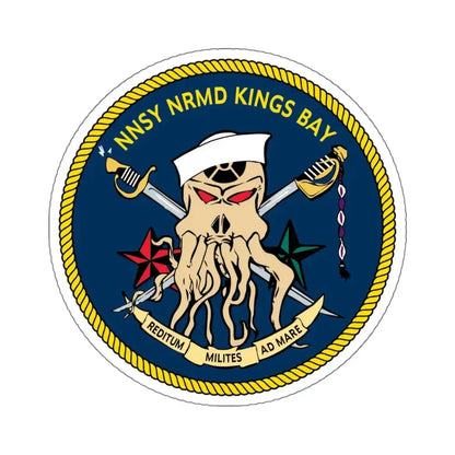 Norfolk Naval Shipyard Kings Bay Georgia Squids (U.S. Navy) STICKER Vinyl Kiss-Cut Decal 6 Inch White - The Sticker Space