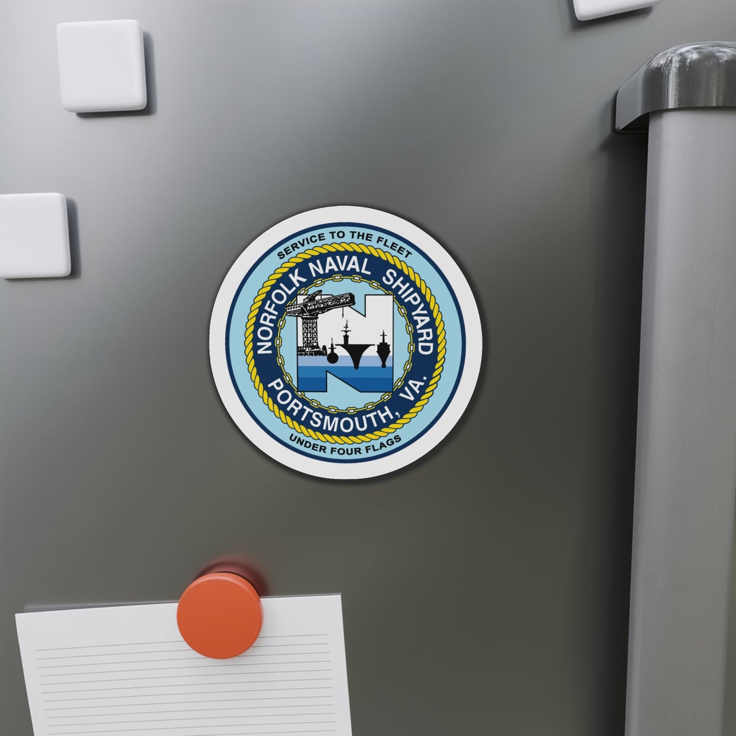 Norfolk Naval Shipyard Portsmouth VA (U.S. Navy) Die-Cut Magnet-The Sticker Space