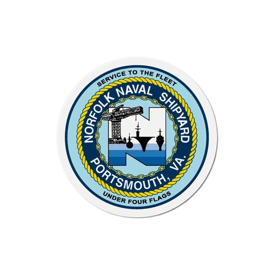 Norfolk Naval Shipyard Portsmouth VA (U.S. Navy) Refrigerator Magnet - The Sticker Space