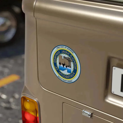 Norfolk Naval Shipyard Portsmouth VA (U.S. Navy) REVERSE PRINT Transparent Die-Cut STICKER - The Sticker Space
