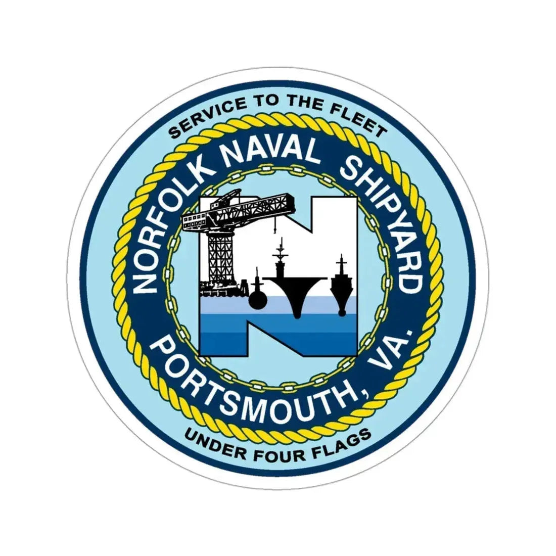 Norfolk Naval Shipyard Portsmouth VA (U.S. Navy) STICKER Vinyl Die-Cut Decal 3 Inch - The Sticker Space