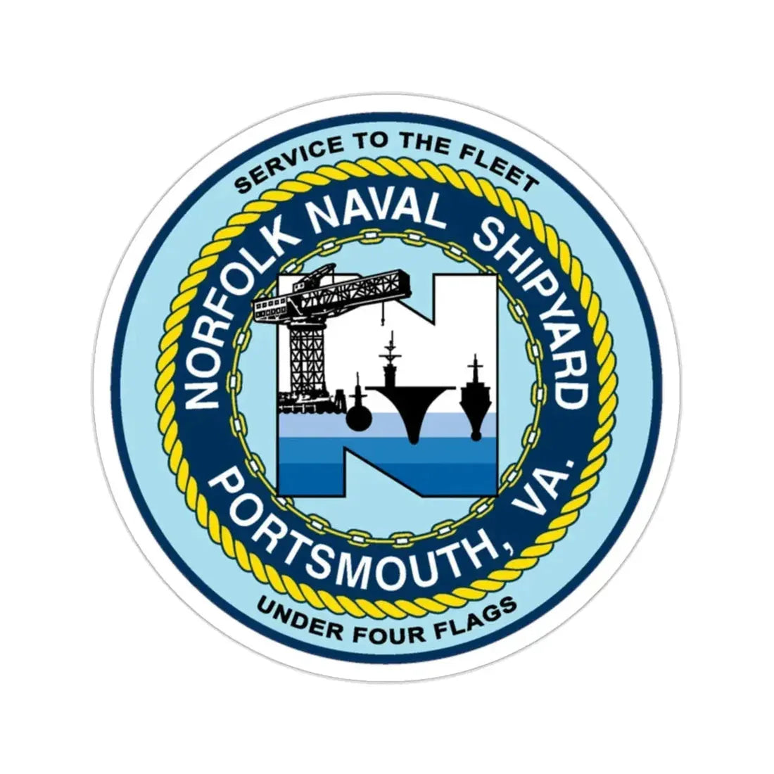 Norfolk Naval Shipyard Portsmouth VA (U.S. Navy) STICKER Vinyl Die-Cut Decal - The Sticker Space