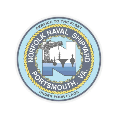 Norfolk Naval Shipyard Portsmouth VA (U.S. Navy) STICKER Vinyl Kiss-Cut Decal 6 Inch Transparent - The Sticker Space
