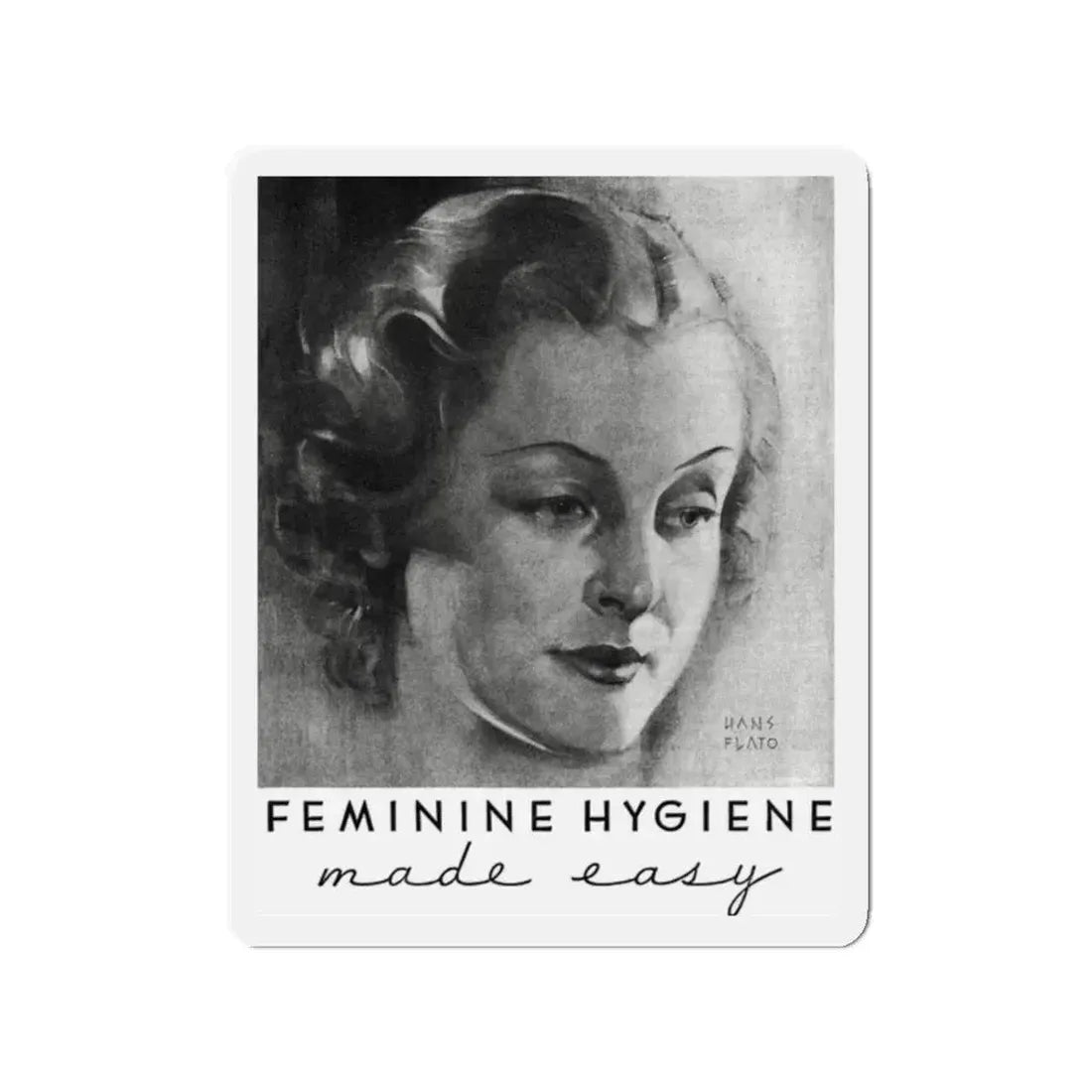Norforms ad, Cosmopolitan, November 1936 (Magazine Illustration) Refrigerator Magnet 2 Inch - The Sticker Space