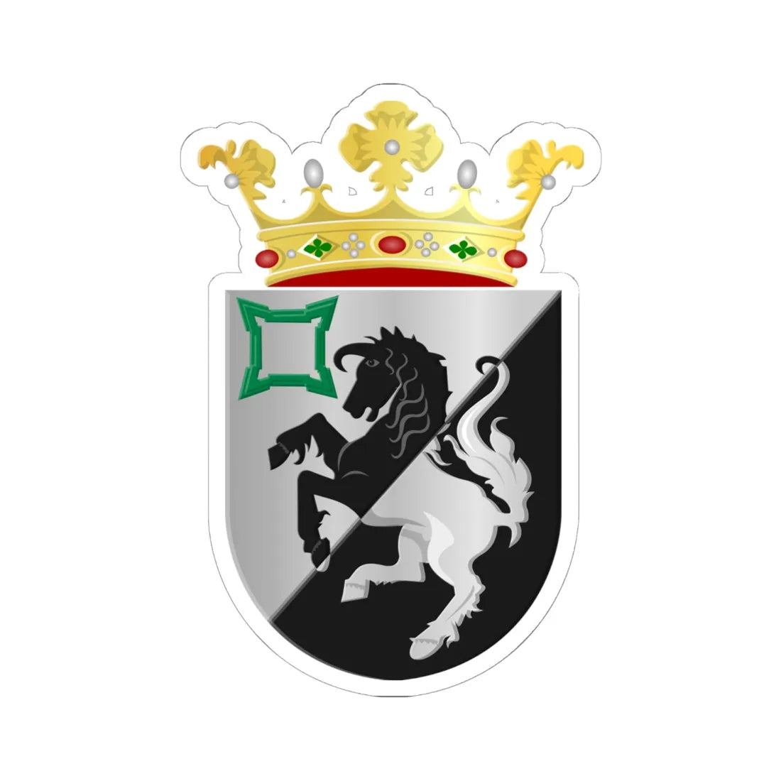 Norg wapen 1948 (Netherlands) (Coat of Arms) STICKER Vinyl Kiss-Cut Decal 6 Inch White - The Sticker Space