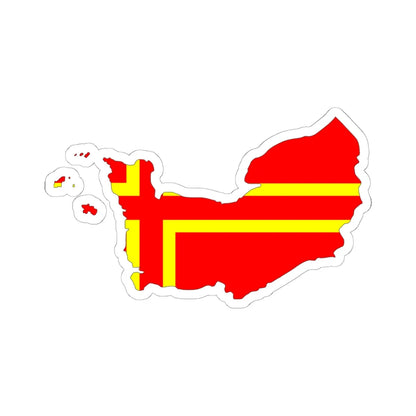 Normandy Flag Map (France) STICKER Vinyl Kiss-Cut Decal 6 Inch White - The Sticker Space