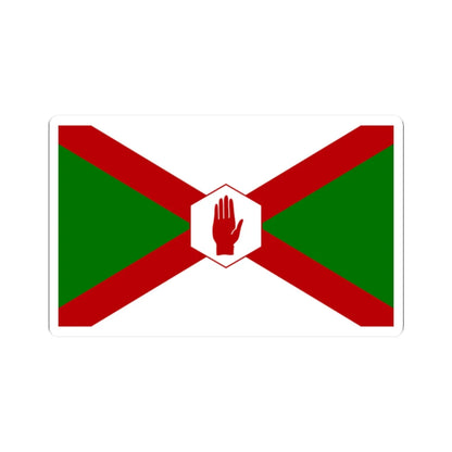 Norn Iron flag hexagon (Ireland) STICKER Vinyl Kiss-Cut Decal 2 Inch White - The Sticker Space