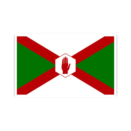 Norn Iron flag hexagon (Ireland) STICKER Vinyl Kiss-Cut Decal 2 Inch White - The Sticker Space