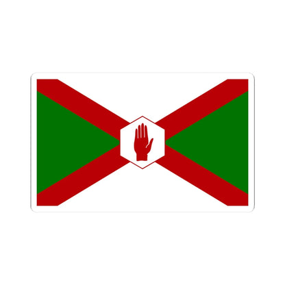 Norn Iron flag hexagon (Ireland) STICKER Vinyl Kiss-Cut Decal 3 Inch White - The Sticker Space