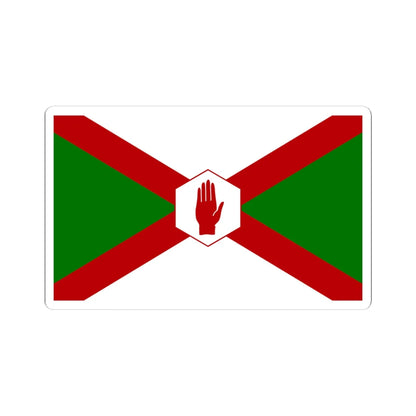 Norn Iron flag hexagon (Ireland) STICKER Vinyl Kiss-Cut Decal 4 Inch White - The Sticker Space