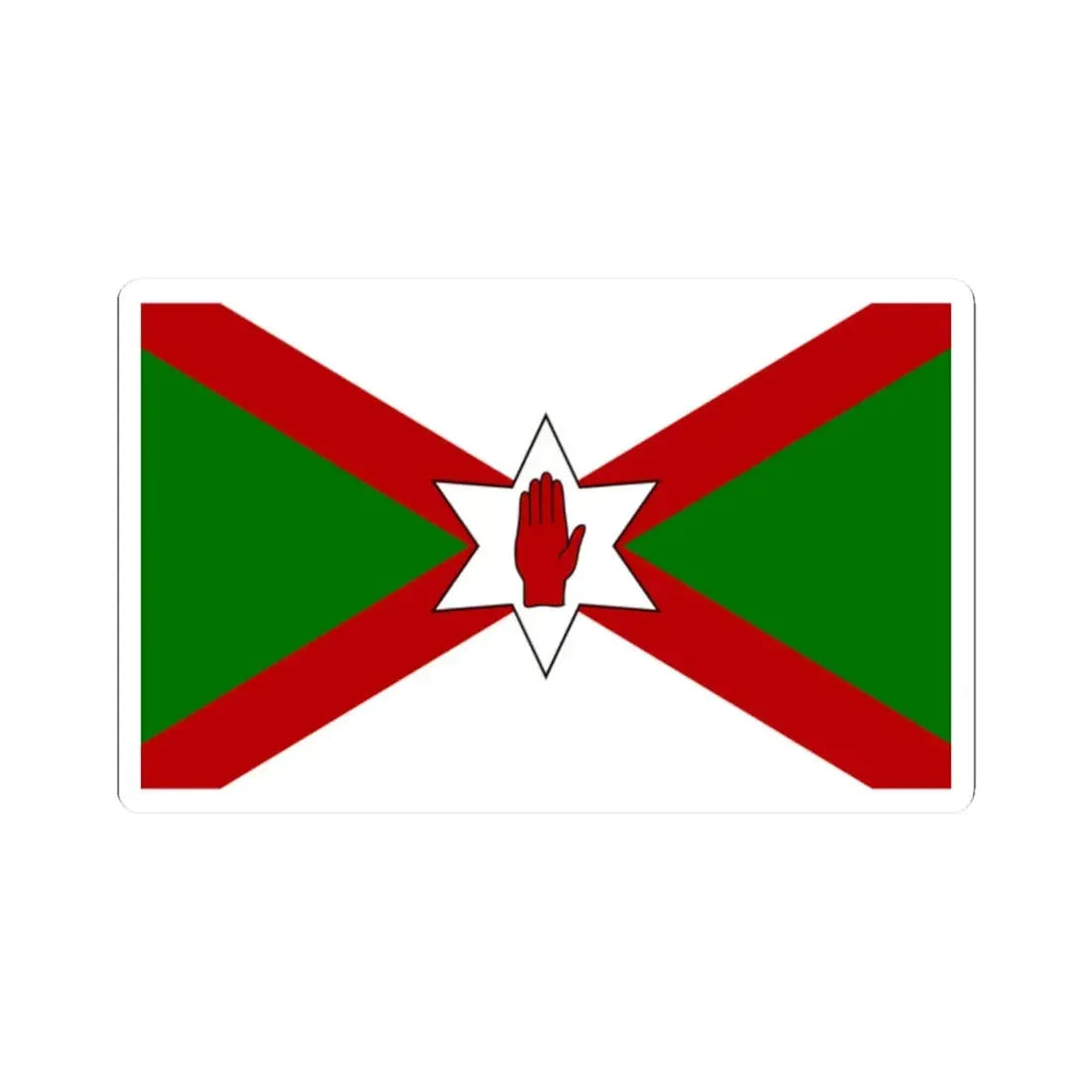 Norn Iron flag star (Ireland) STICKER Vinyl Kiss-Cut Decal 2 Inch White - The Sticker Space