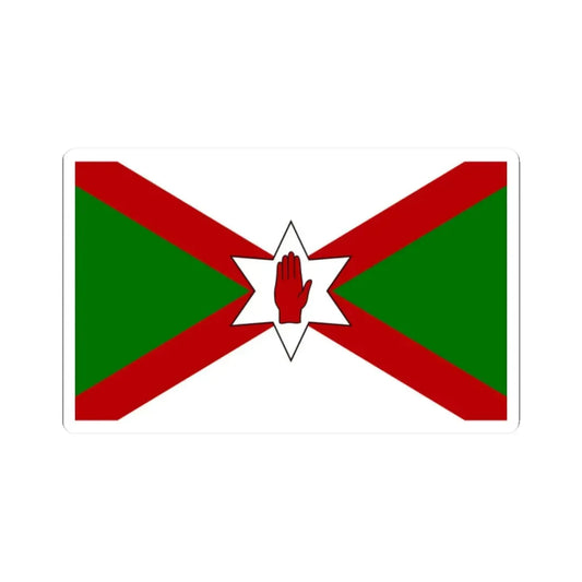 Norn Iron flag star (Ireland) STICKER Vinyl Kiss-Cut Decal 2 Inch White - The Sticker Space