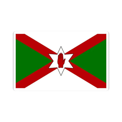 Norn Iron flag star (Ireland) STICKER Vinyl Kiss-Cut Decal 3 Inch White - The Sticker Space