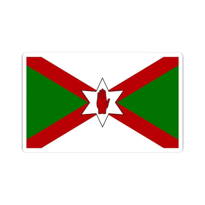 Norn Iron flag star (Ireland) STICKER Vinyl Kiss-Cut Decal 4 Inch White - The Sticker Space