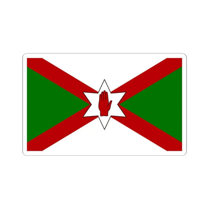 Norn Iron flag star (Ireland) STICKER Vinyl Kiss-Cut Decal 6 Inch White - The Sticker Space