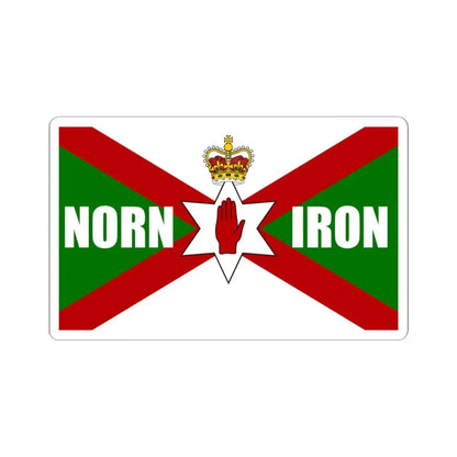 Norn Iron football flag (Ireland) STICKER Vinyl Kiss-Cut Decal 6 Inch White - The Sticker Space