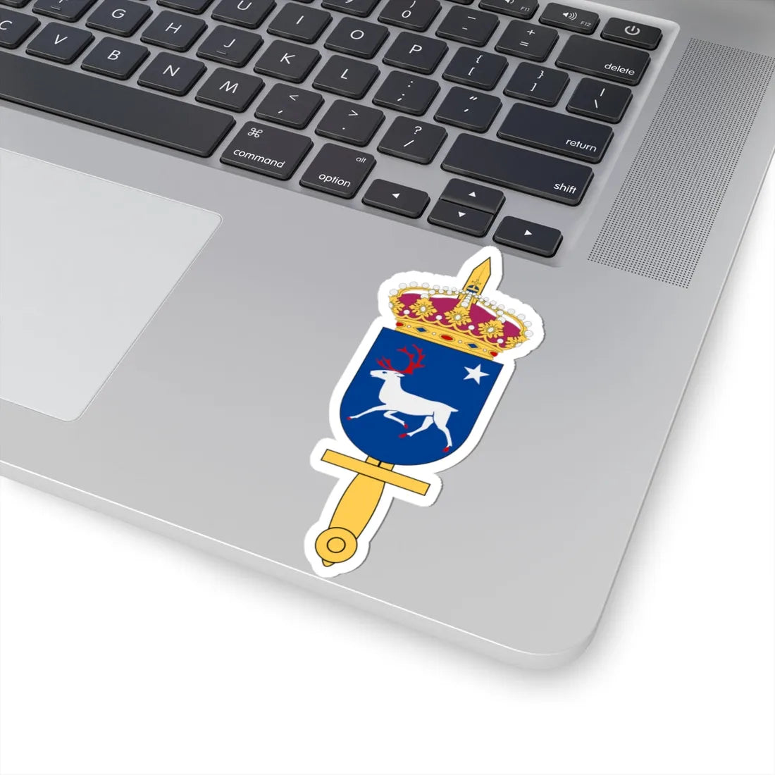 Norra militärdistriktsstaben vapen (Sweden) (Coat of Arms) STICKER Vinyl Kiss-Cut Decal - The Sticker Space