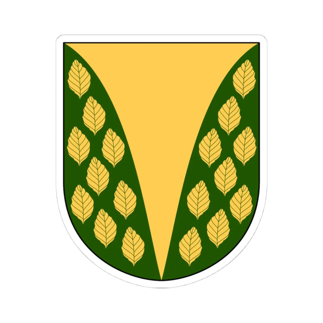 Norra Åsbo vapen (Sweden) (Coat of Arms) STICKER Vinyl Kiss-Cut Decal 4 Inch White - The Sticker Space