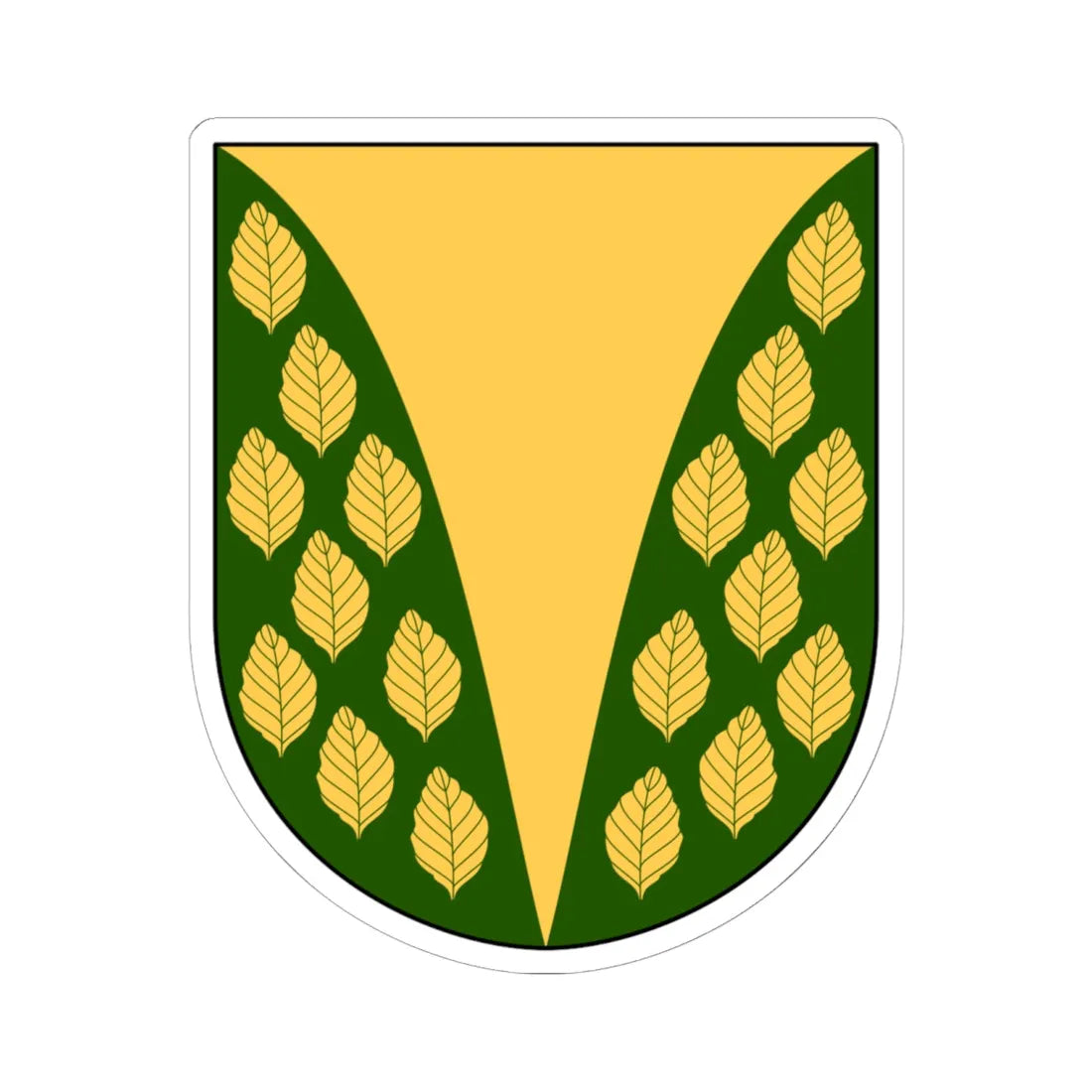 Norra Åsbo vapen (Sweden) (Coat of Arms) STICKER Vinyl Kiss-Cut Decal 6 Inch White - The Sticker Space