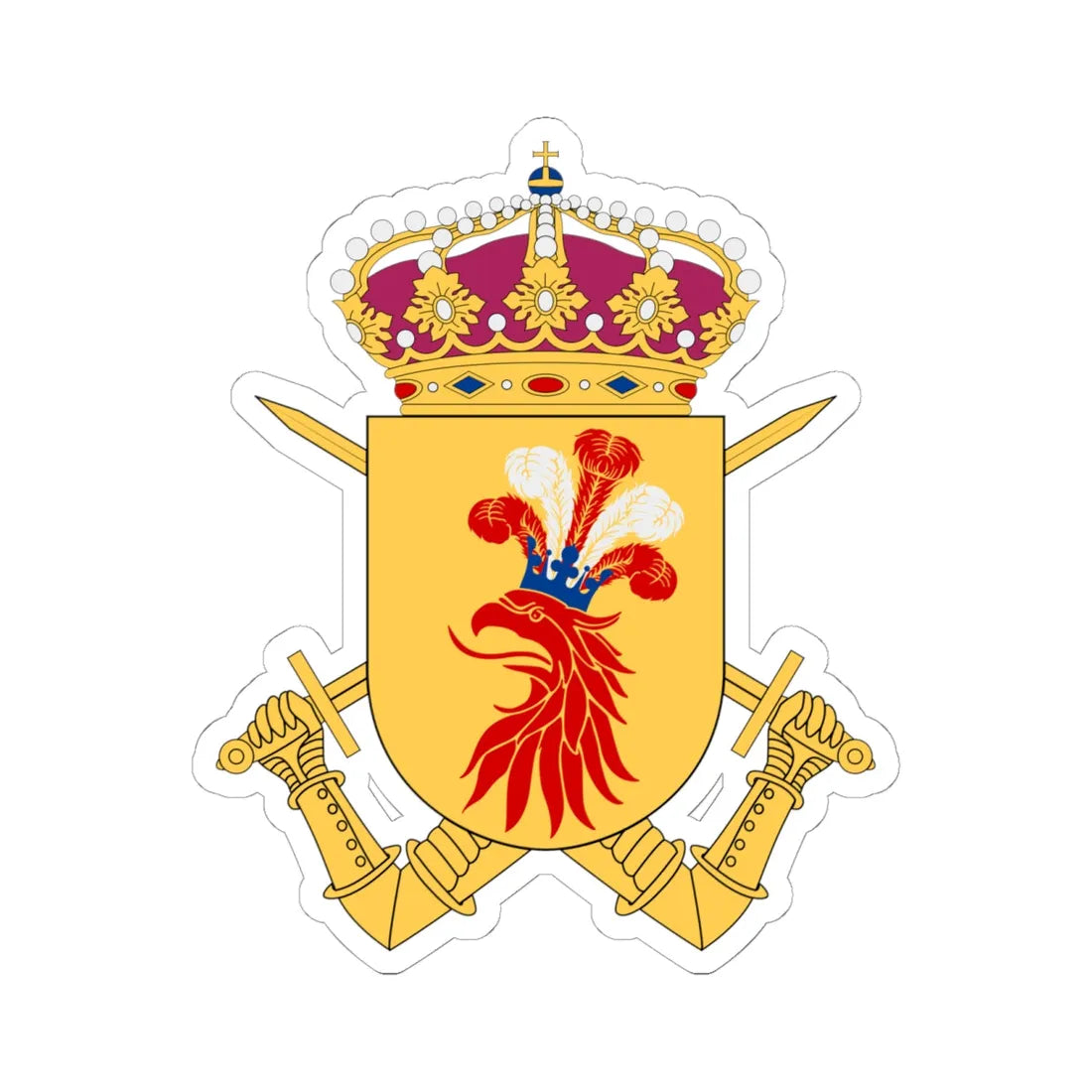 Norra skånska regementet vapen (Sweden) (Coat of Arms) STICKER Vinyl Kiss-Cut Decal 6 Inch White - The Sticker Space